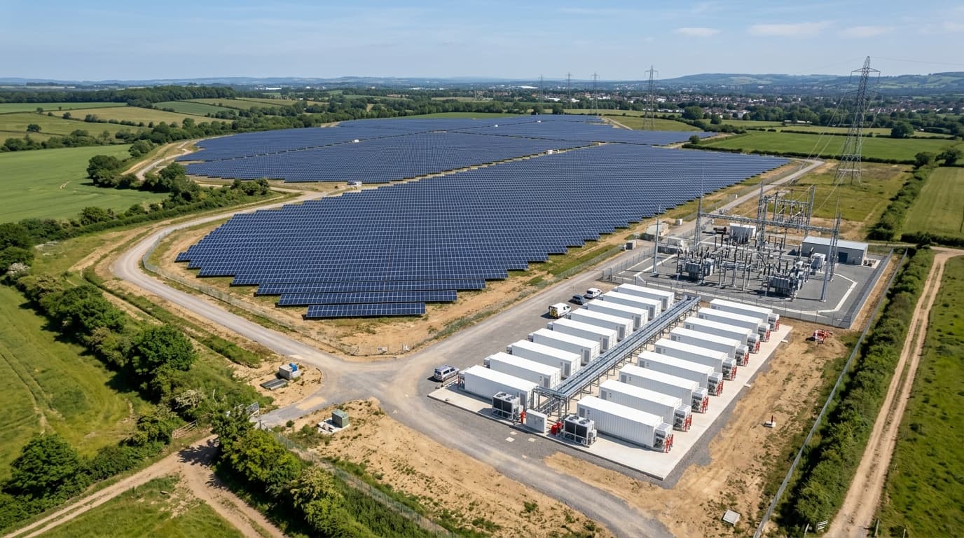 Parc Hibrid Fotovoltaic + Baterii (Co-located): De Ce Este Modelul Preferat de Investitori după 2028