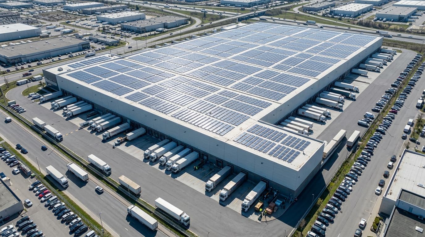 Fotovoltaice pentru Depozite și Centre Logistice: Cum Transformi Acoperișul Mare în Profit (2026)